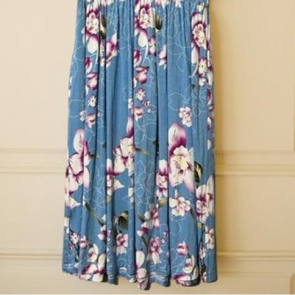 Boutique DB Moon Floral Blue Dress NWOT - Picture 5 of 7